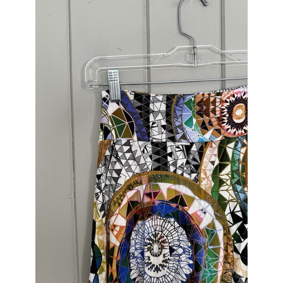 Salaam Skirt XS A-Line Mini Jersey Knit Stretch Geometric Multicolor Stretch - Picture 6 of 7